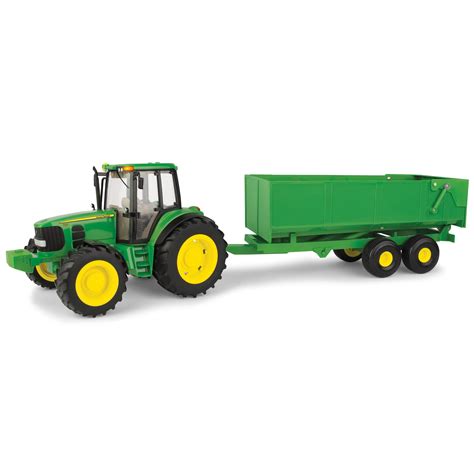 john deere big farm pickup with skid steer and trailer|john deere 1 16 big farm.